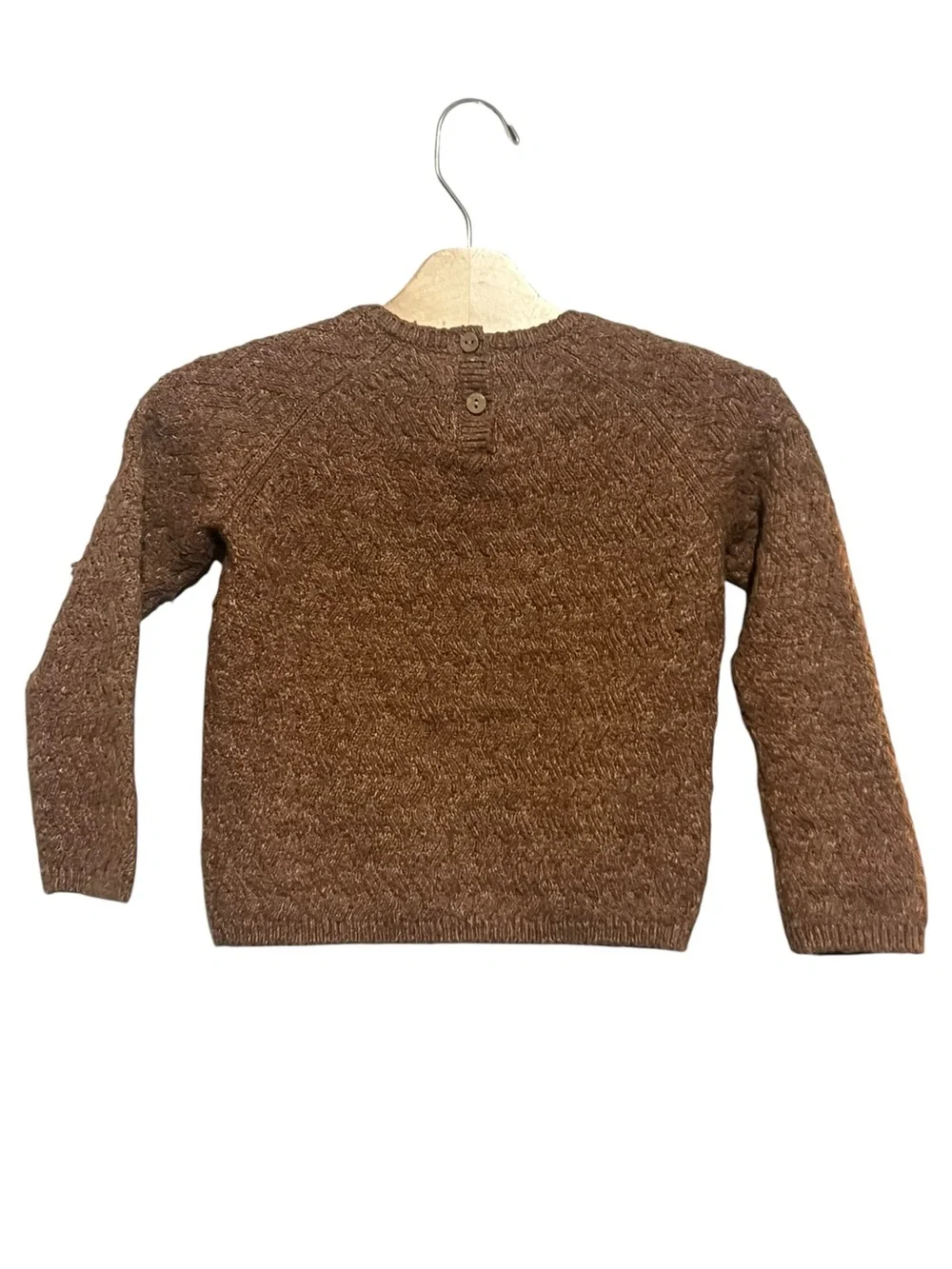 Quincy Mae Outfit Set Size 2-3 Brown Cedar Knit Sweater Pants